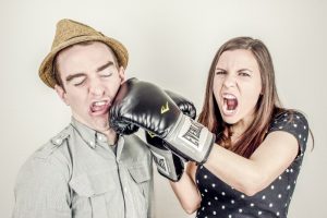 Women Punching Man 